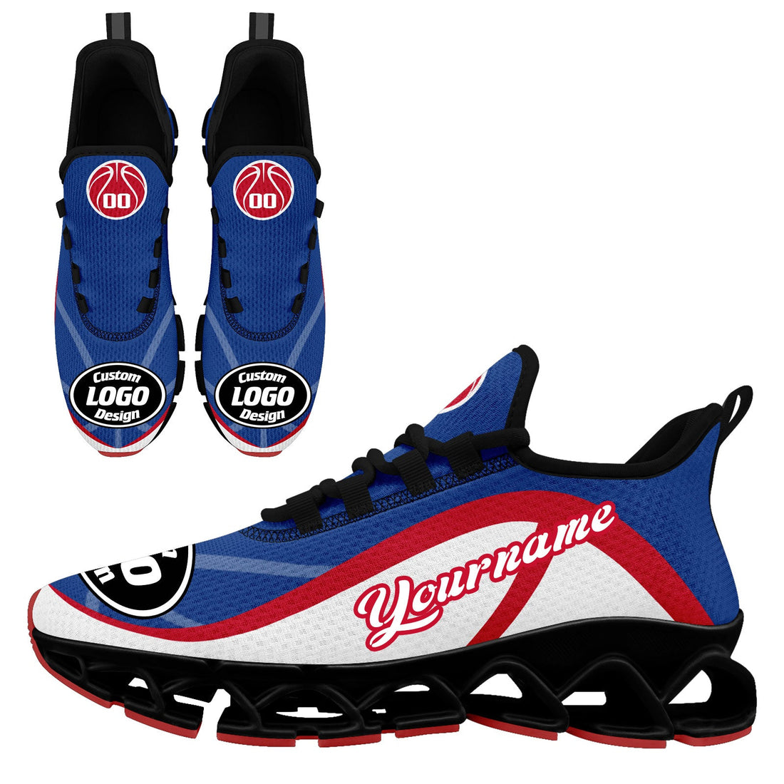 Custom Blue Red Maxsoul Shoes Personalized Sneaker FN003XD-D020391-1