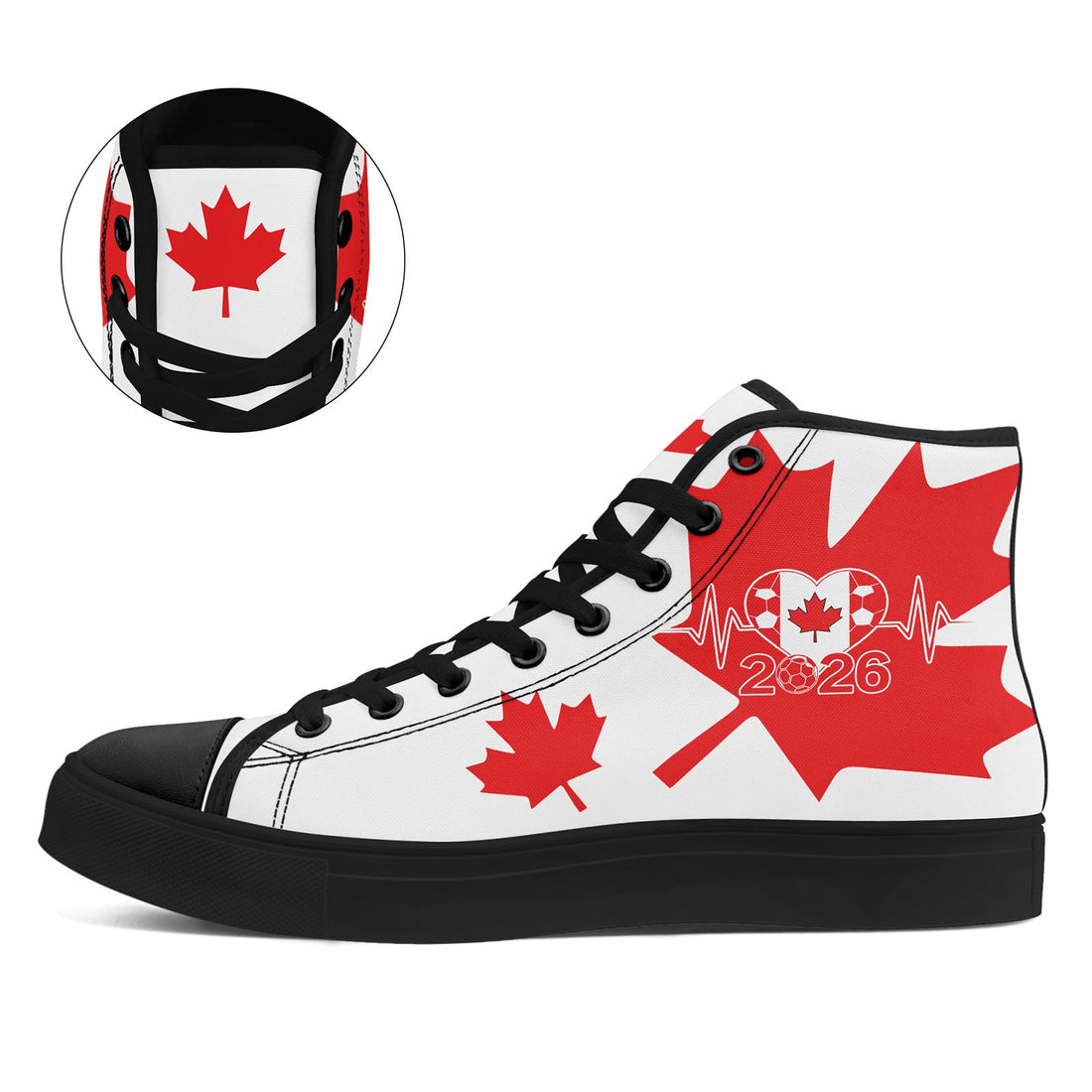 Custom 2026 World Cup Canada Sneakers DIY Country Flag Running Shoes Lightweight Sport Shoes Gift for Football Fans Personalized Team Name and Logo FN024-F023064-4
