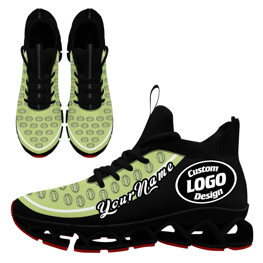 Corporate Gifts,Custom Black Green Maxsoul Shoes Personalized Sneaker FN030XD-D020388-19