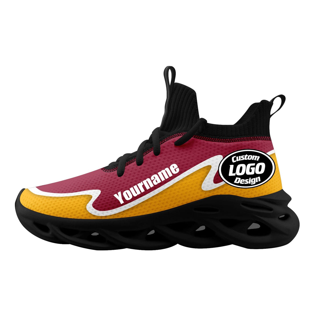 Custom Red Yellow Maxsoul Shoes Personalized Sneaker FN030A-E020011-2