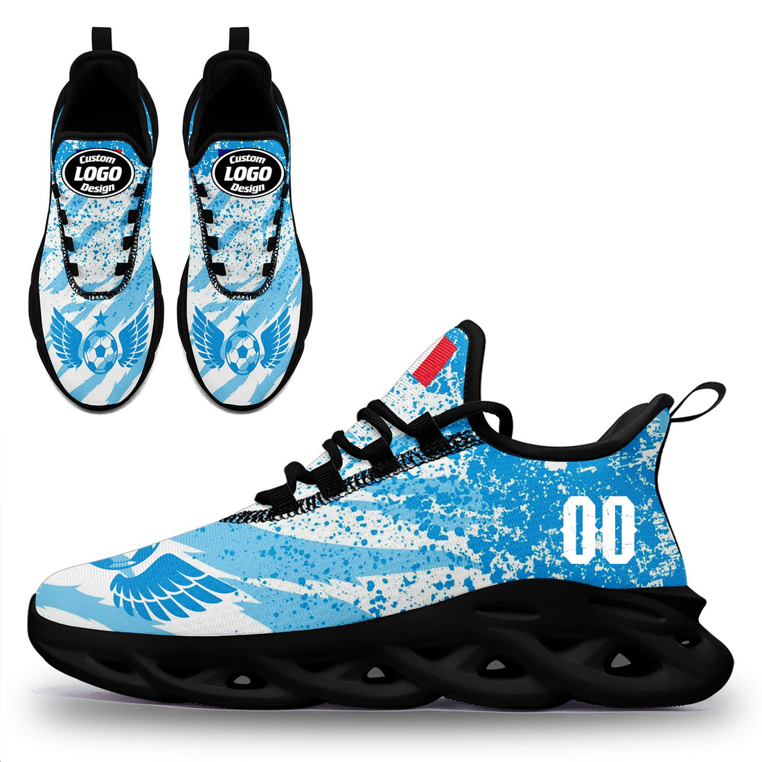 Custom France 2026 World Cup Sneakers DIY Country Flag Running Shoes Lightweight Sport Shoes Gift for Football Fans Personalized Team Name and Logo FN003-F025037-7