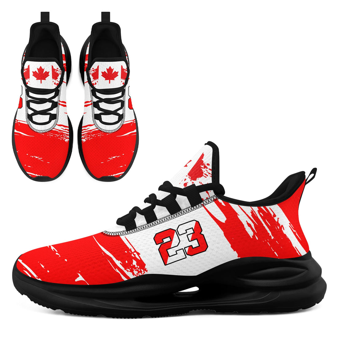 Custom 2026 World Cup Canada Sneakers DIY Country Flag Running Shoes Lightweight Sport Shoes Gift for Football Fans Personalized Team Name and Logo FN079-F023085-8