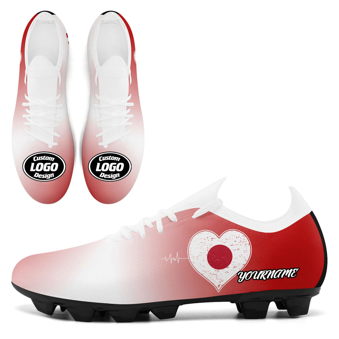 Custom Japan 2026 World Cup Sneakers DIY Country Flag Running Shoes Lightweight Sport Shoes Gift for Football Fans Personalized Team Name and Logo SC02-F025043-2