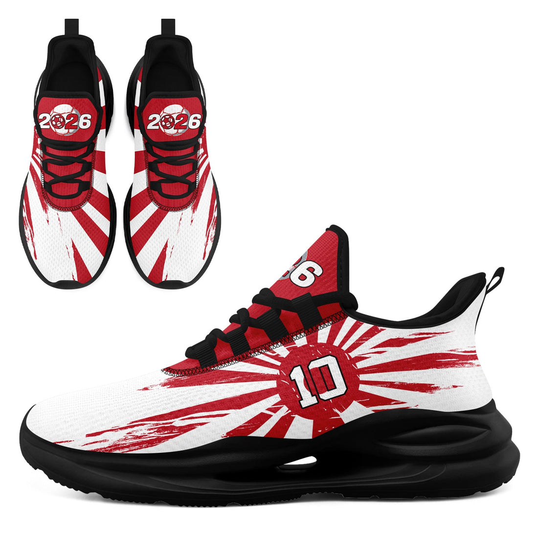 Custom 2026 World Cup Japan Sneakers DIY Country Flag Running Shoes Lightweight Sport Shoes Gift for Football Fans Personalized Team Name and Logo FN079-F023088-5