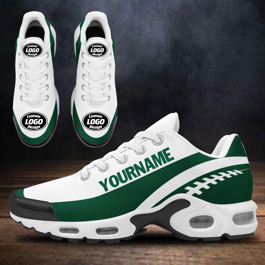 Custom White Green TN Shoes Personalized Sneakers TN-D020077-20