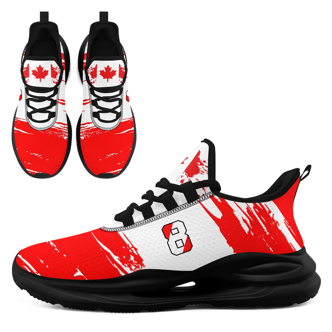 Custom 2026 World Cup Canada Sneakers DIY Country Flag Running Shoes Lightweight Sport Shoes Gift for Football Fans Personalized Team Name and Logo FN079-F023085-3