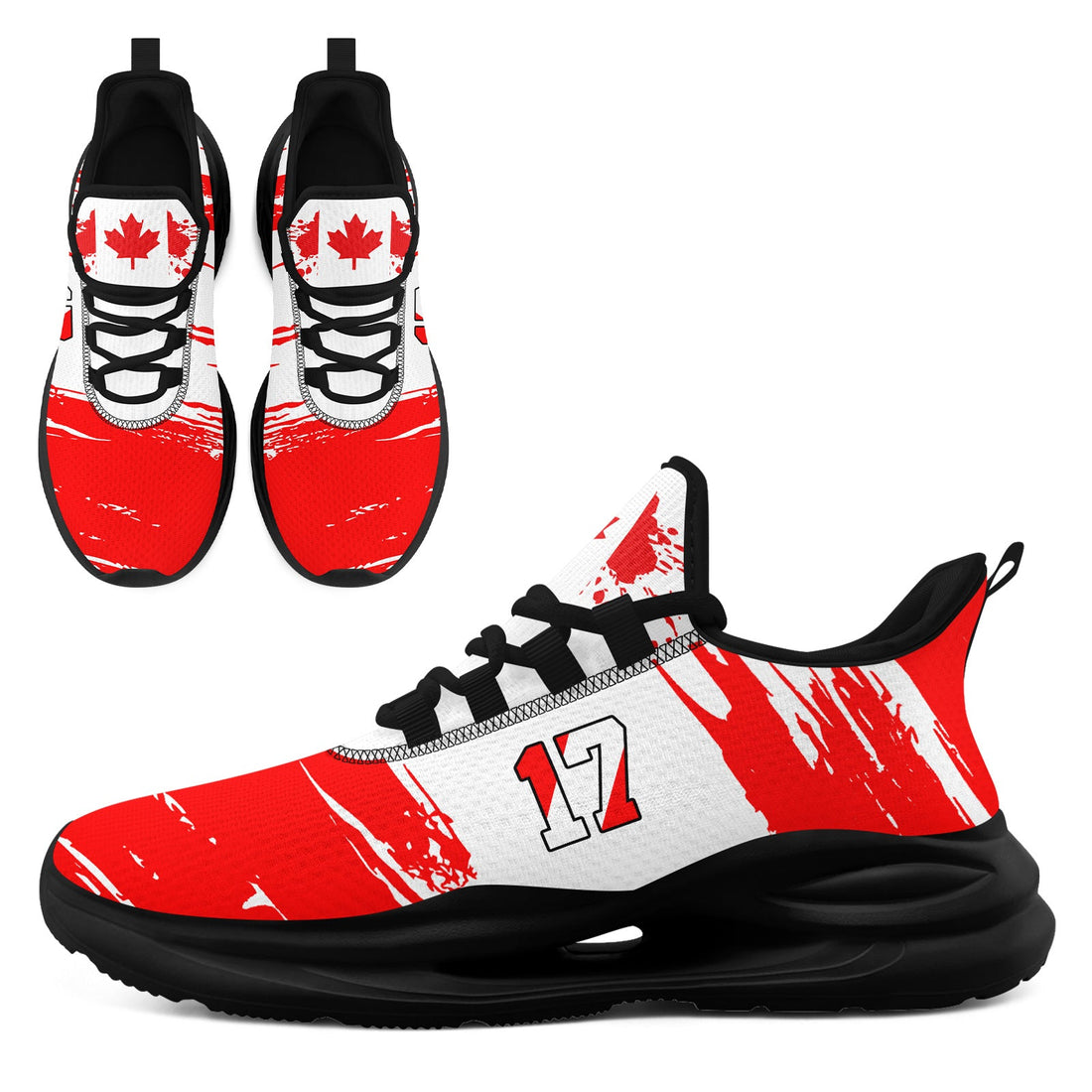 Custom 2026 World Cup Canada Sneakers DIY Country Flag Running Shoes Lightweight Sport Shoes Gift for Football Fans Personalized Team Name and Logo FN079-F023085-4