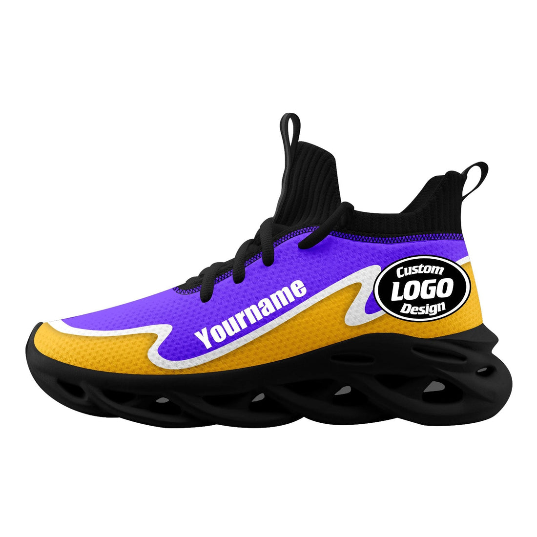 Custom Purple Yellow Maxsoul Shoes Personalized Sneaker FN030A-E020011-7