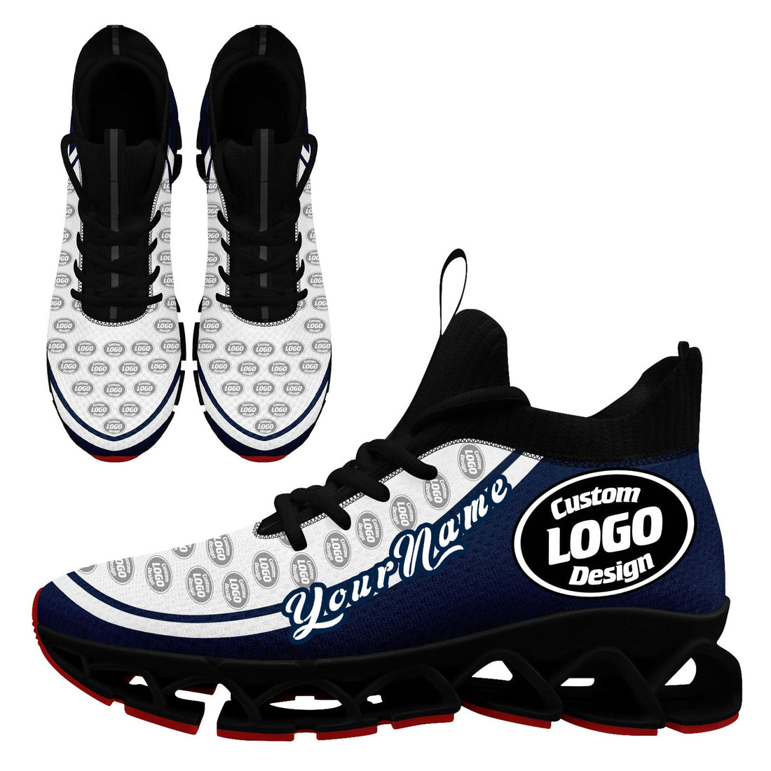 Corporate Gifts,Custom Navy White Maxsoul Shoes Personalized Sneaker FN030XD-D020388-24