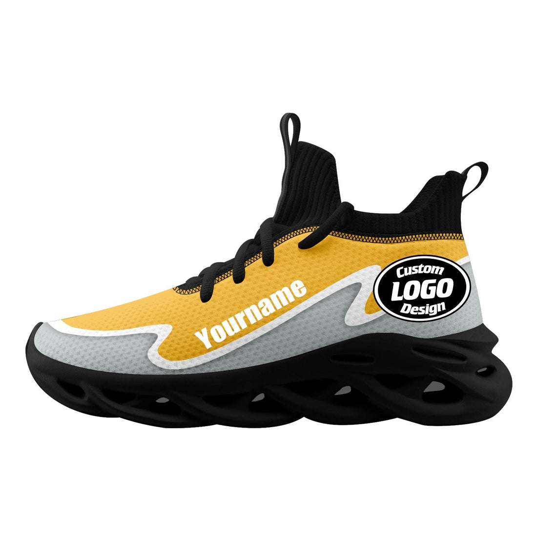 Custom Yellow Gray Maxsoul Shoes Personalized Sneaker FN030A-E020011-12