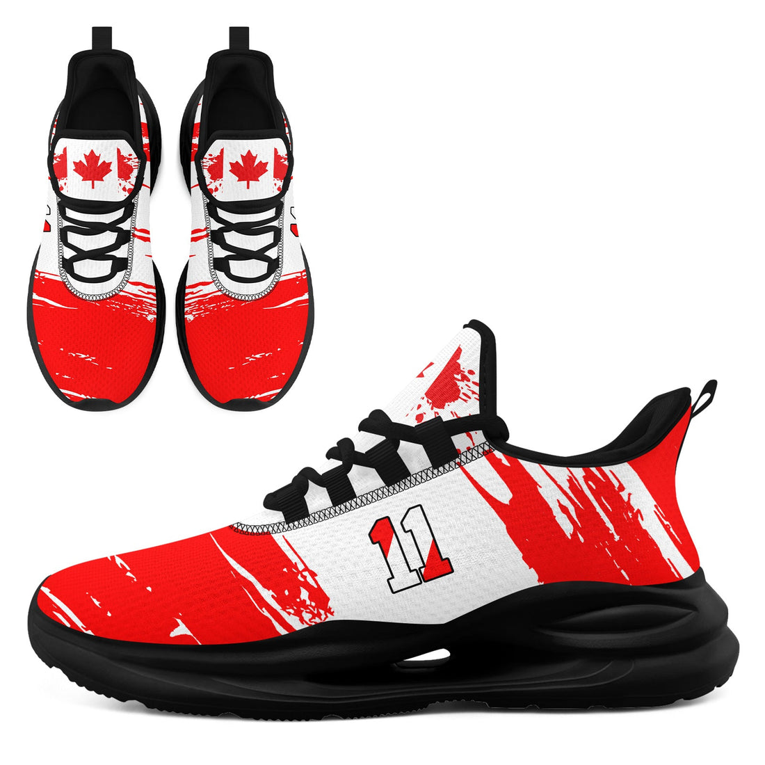 Custom 2026 World Cup Canada Sneakers DIY Country Flag Running Shoes Lightweight Sport Shoes Gift for Football Fans Personalized Team Name and Logo FN079-F023085-6