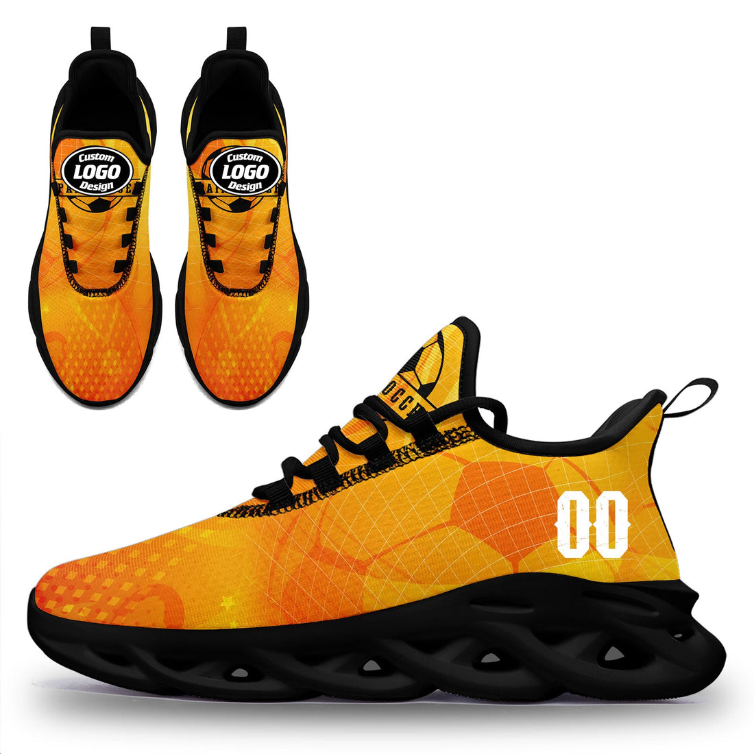 Custom Spain 2026 World Cup Sneakers DIY Country Flag Running Shoes Lightweight Sport Shoes Gift for Football Fans Personalized Team Name and Logo FN003-F025036-5