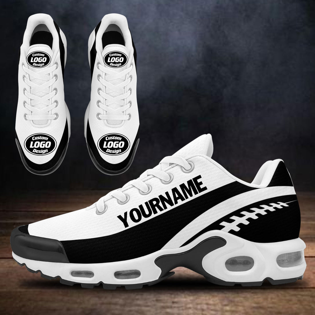 Custom White Black TN Shoes Personalized Sneakers TN-D020077-19
