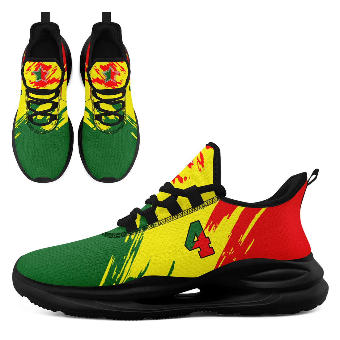 Custom 2026 World Cup Portugal Sneakers DIY Country Flag Running Shoes Lightweight Sport Shoes Gift for Football Fans Personalized Team Name and Logo FN079-F023086-3