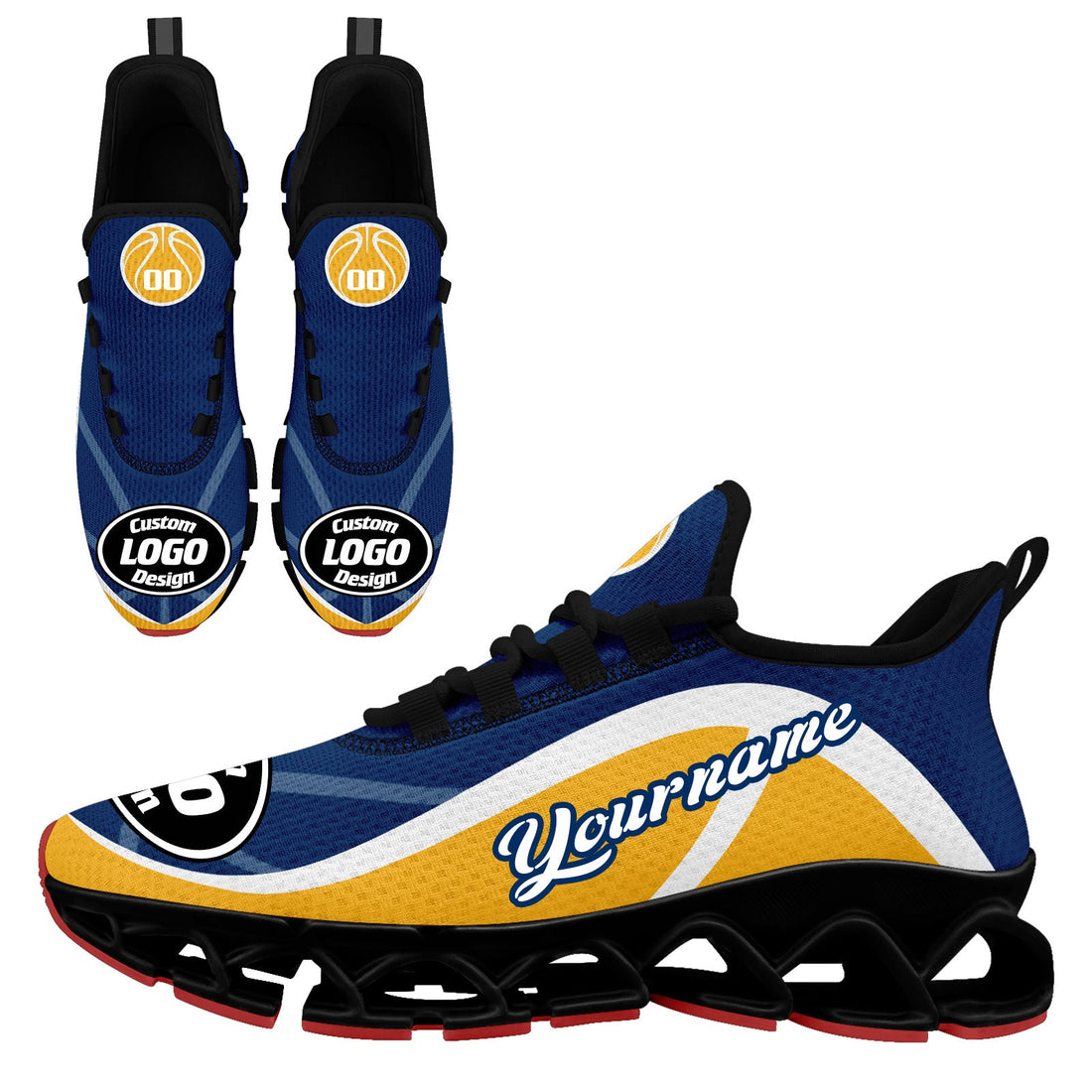 Custom Blue Yellow Maxsoul Shoes Personalized Sneaker FN003XD-D020391-4