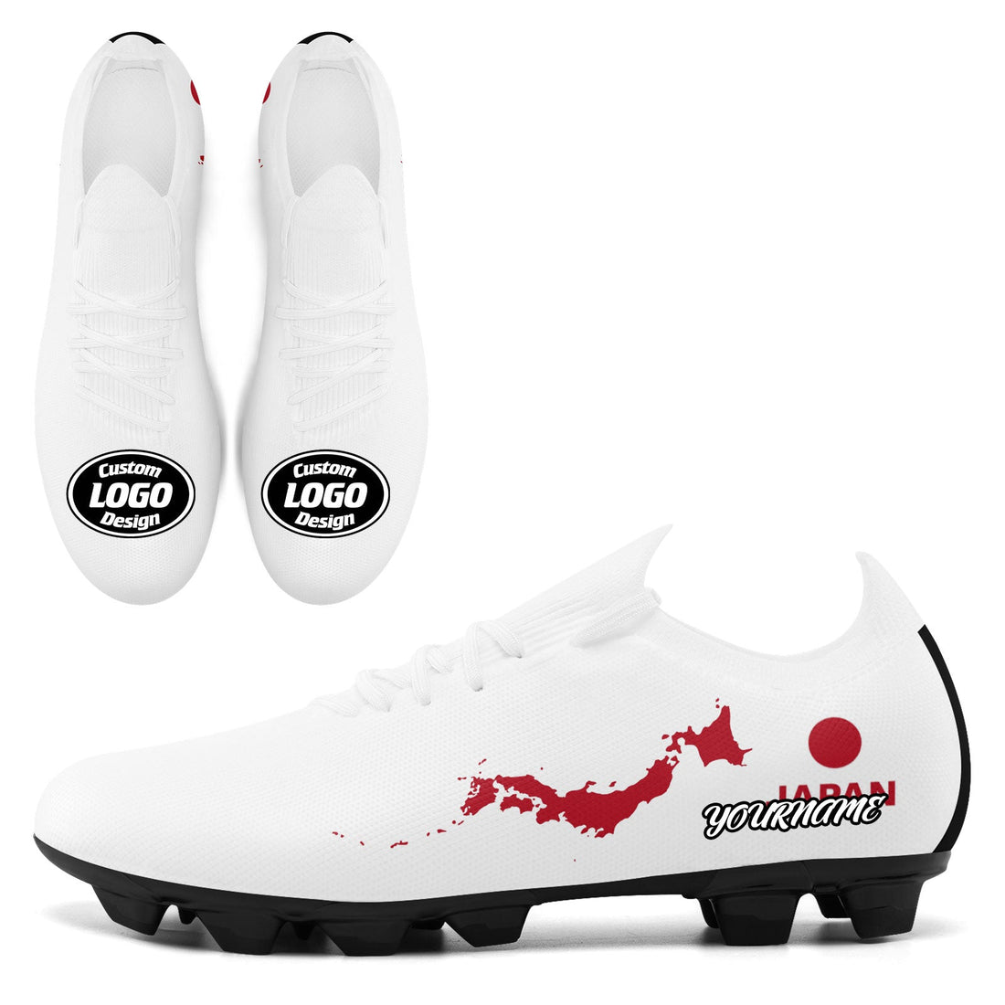 Custom Japan 2026 World Cup Sneakers DIY Country Flag Running Shoes Lightweight Sport Shoes Gift for Football Fans Personalized Team Name and Logo SC02-F025043-8