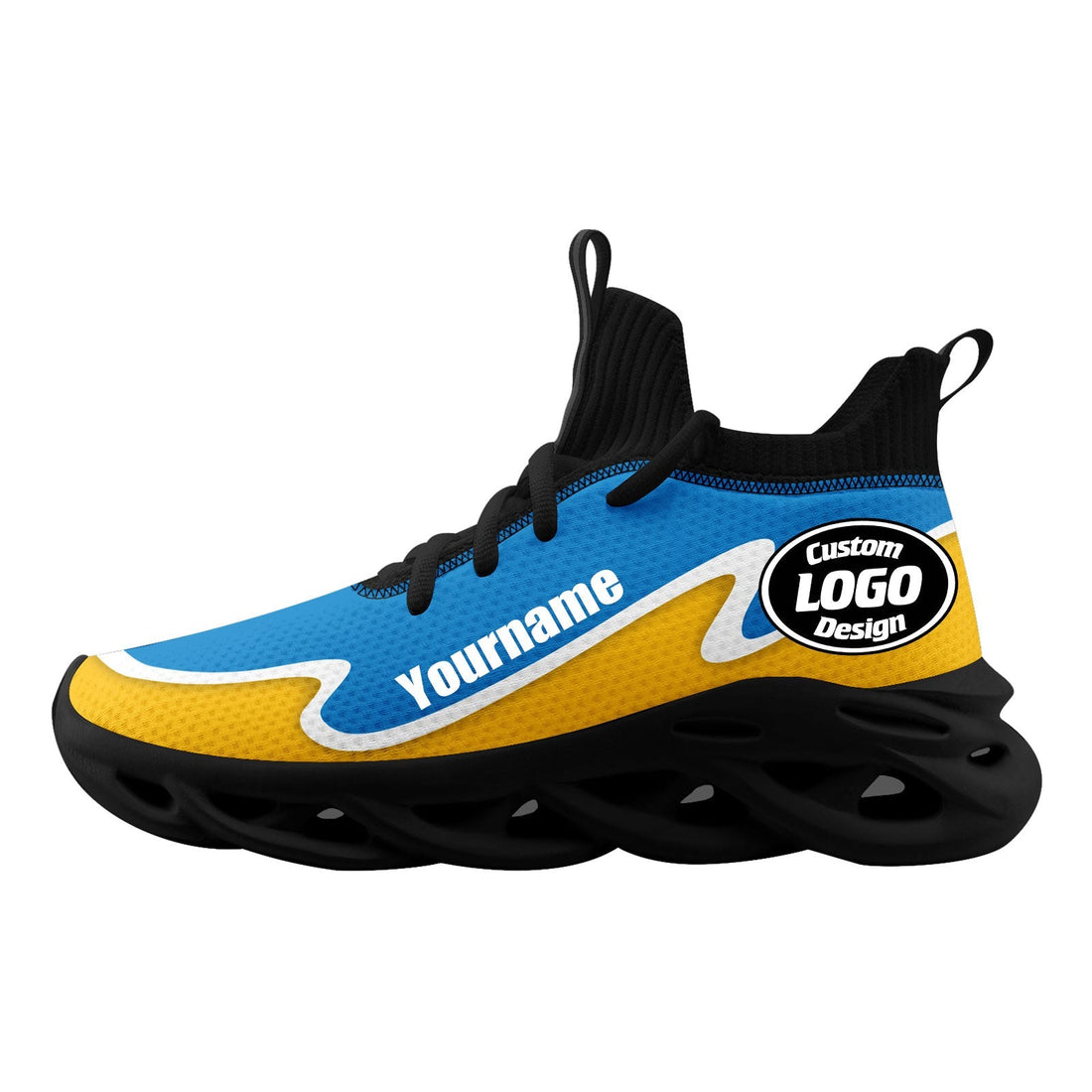 Custom Blue Yellow Maxsoul Shoes Personalized Sneaker FN030A-E020011-21