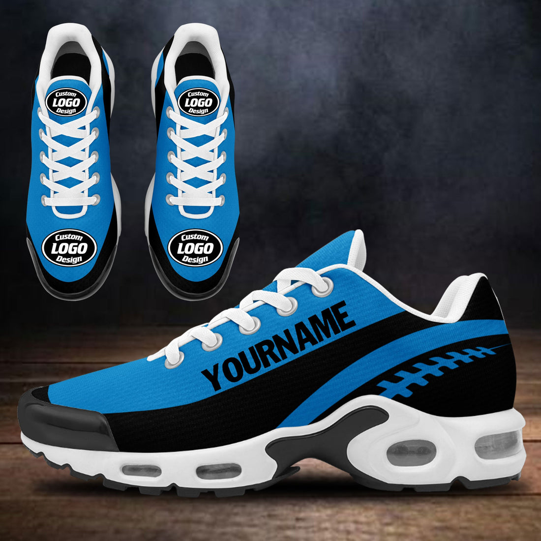 Custom Blue Black TN Shoes Personalized Sneakers TN-D020077-6