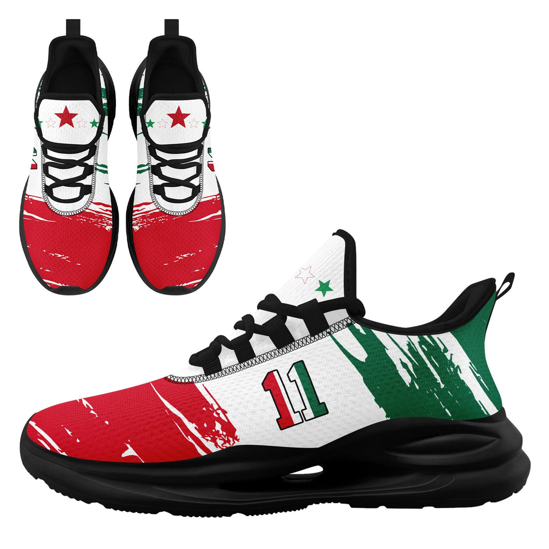 Custom 2026 World Cup Mexico Sneakers DIY Country Flag Running Shoes Lightweight Sport Shoes Gift for Football Fans Personalized Team Name and Logo FN079-F023084-9