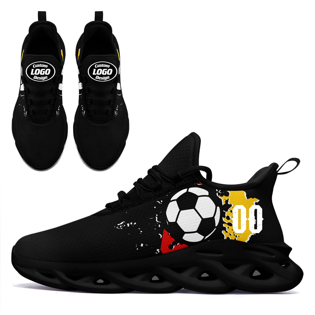Custom Germany 2026 World Cup Sneakers DIY Country Flag Running Shoes Lightweight Sport Shoes Gift for Football Fans Personalized Team Name and Logo FN003-F025035-2