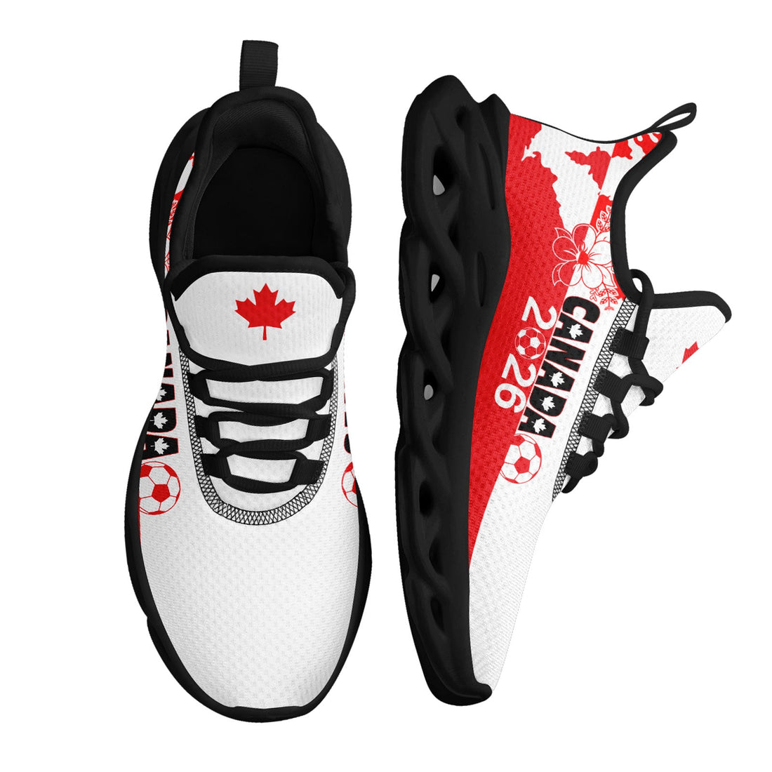 Custom 2026 World Cup Canada Sneakers DIY Country Flag Running Shoes Lightweight Sport Shoes Gift for Football Fans Personalized Team Name and Logo FN003-F023060-5