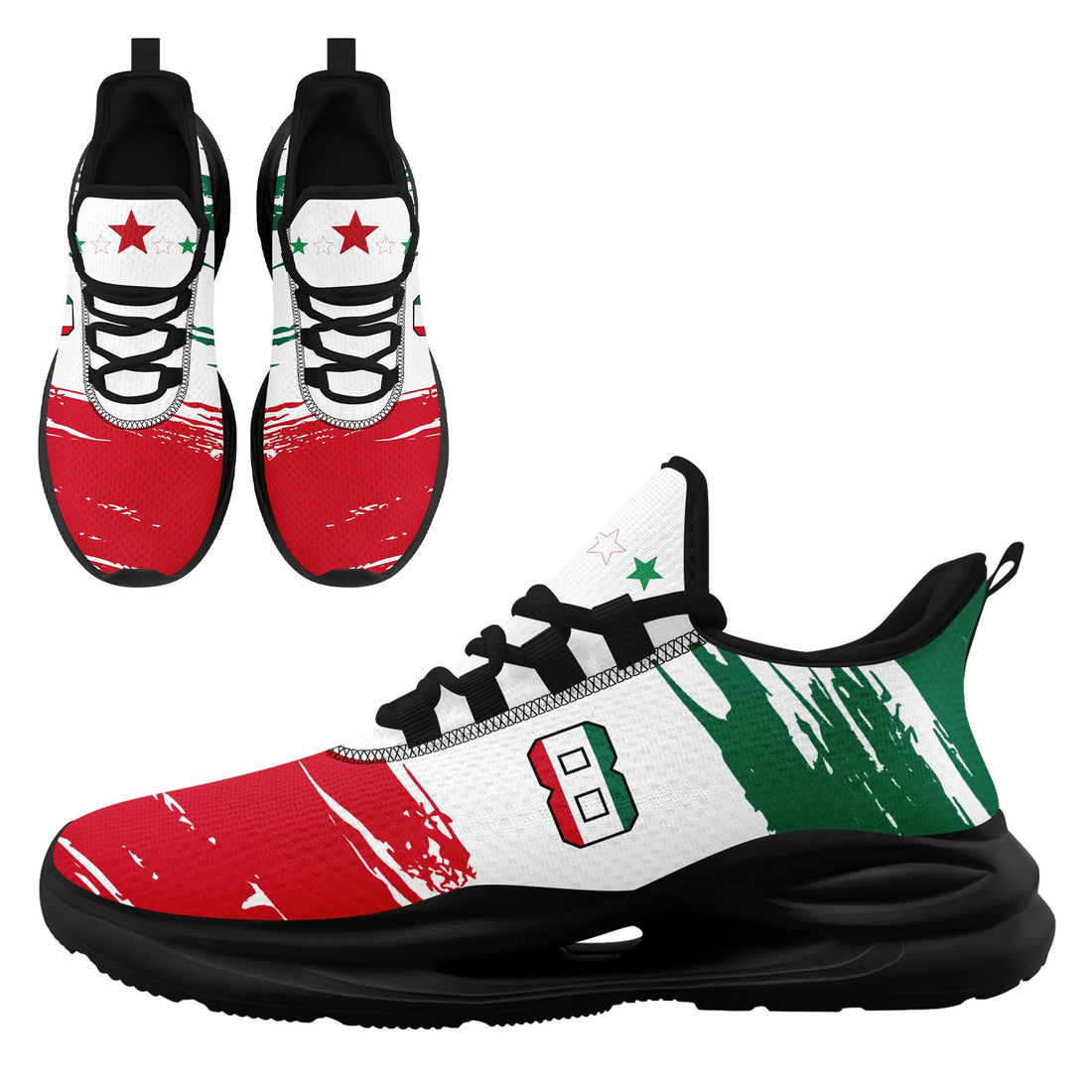 Custom 2026 World Cup Mexico Sneakers DIY Country Flag Running Shoes Lightweight Sport Shoes Gift for Football Fans Personalized Team Name and Logo FN079-F023084-3