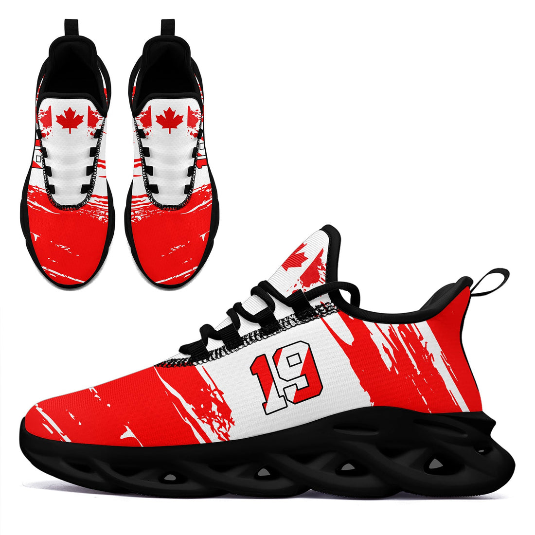 Custom 2026 World Cup Canada Sneakers DIY Country Flag Running Shoes Lightweight Sport Shoes Gift for Football Fans Personalized Team Name and Logo FN003-F023079-1