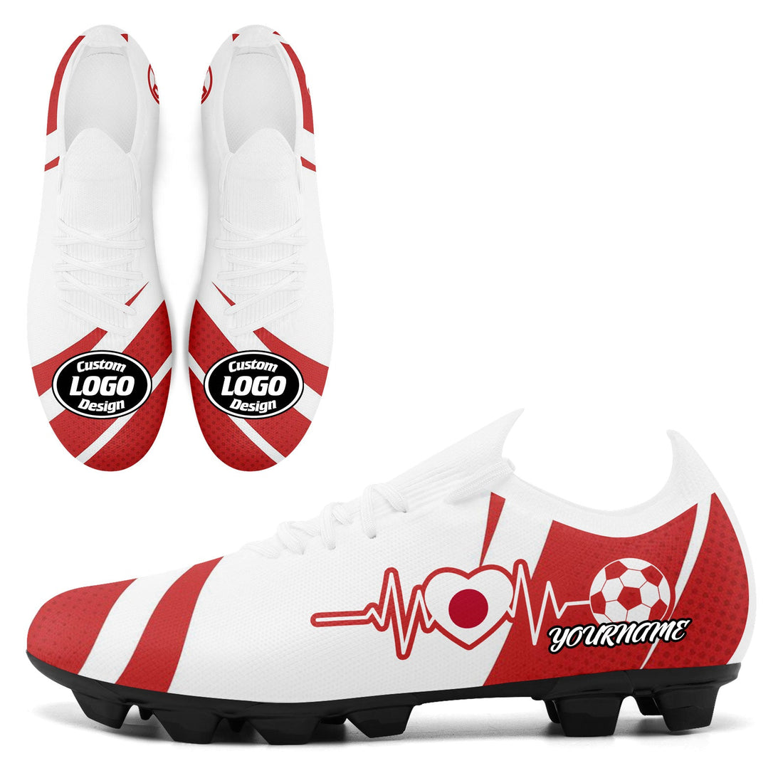 Custom Japan 2026 World Cup Sneakers DIY Country Flag Running Shoes Lightweight Sport Shoes Gift for Football Fans Personalized Team Name and Logo SC02-F025043-9