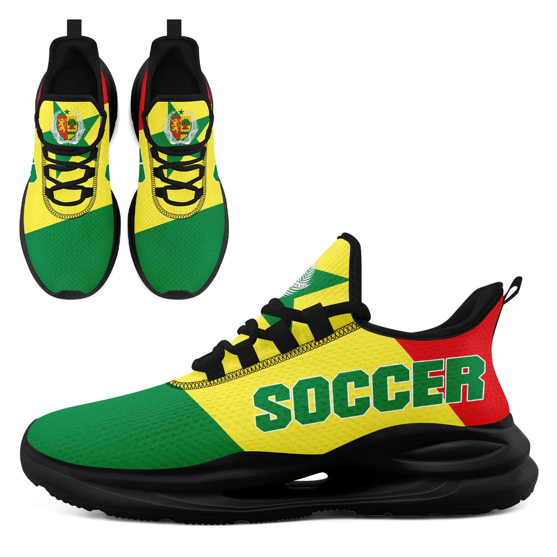 Custom Senegal 2026 World Cup Sneakers DIY Country Flag Running Shoes Lightweight Sport Shoes Gift for Football Fans Personalized Team Name and Logo FN079-F009079-3