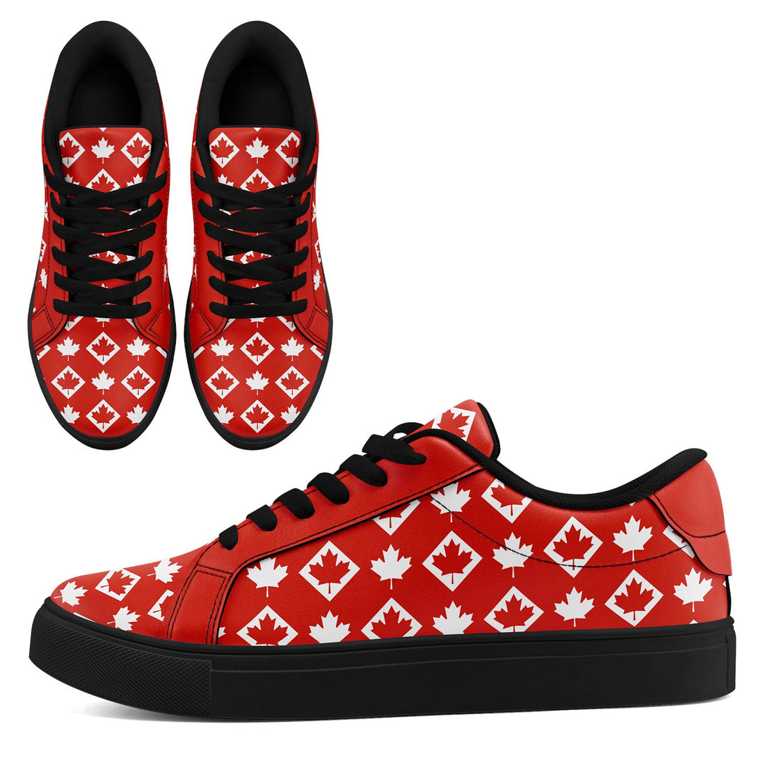 Custom Canada 2026 World Cup Sneakers DIY Country Flag Running Shoes Lightweight Sport Shoes Gift for Football Fans Personalized Team Name and Logo FN023-F020031-4