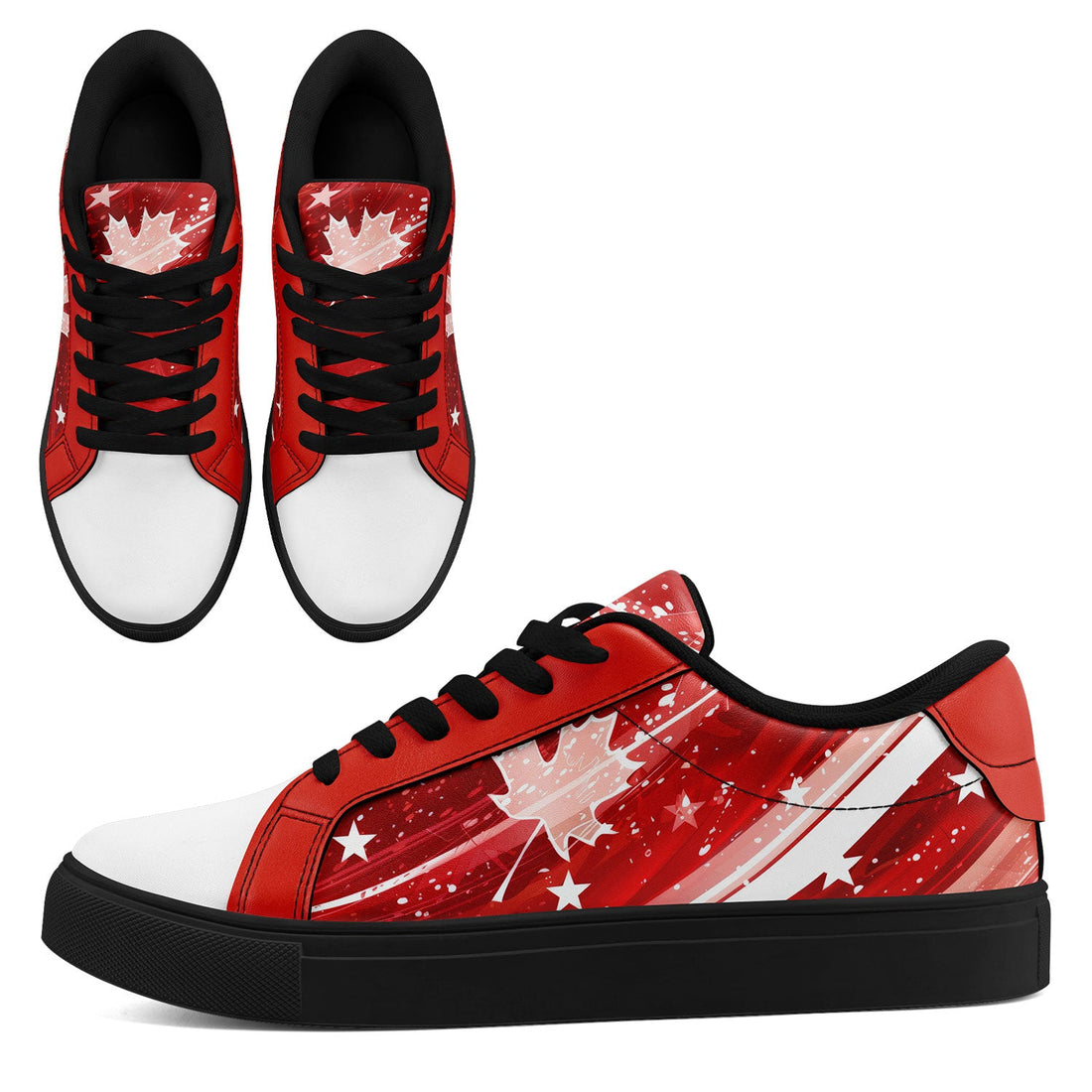 Custom Canada 2026 World Cup Sneakers DIY Country Flag Running Shoes Lightweight Sport Shoes Gift for Football Fans Personalized Team Name and Logo FN023-F020031-5
