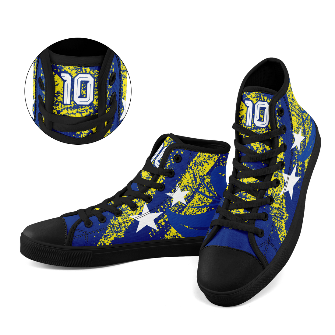 Custom Curaçao 2026 World Cup Sneakers DIY Country Flag Running Shoes Lightweight Sport Shoes Gift for Football Fans Personalized Team Name and Logo FN024-F009098-4
