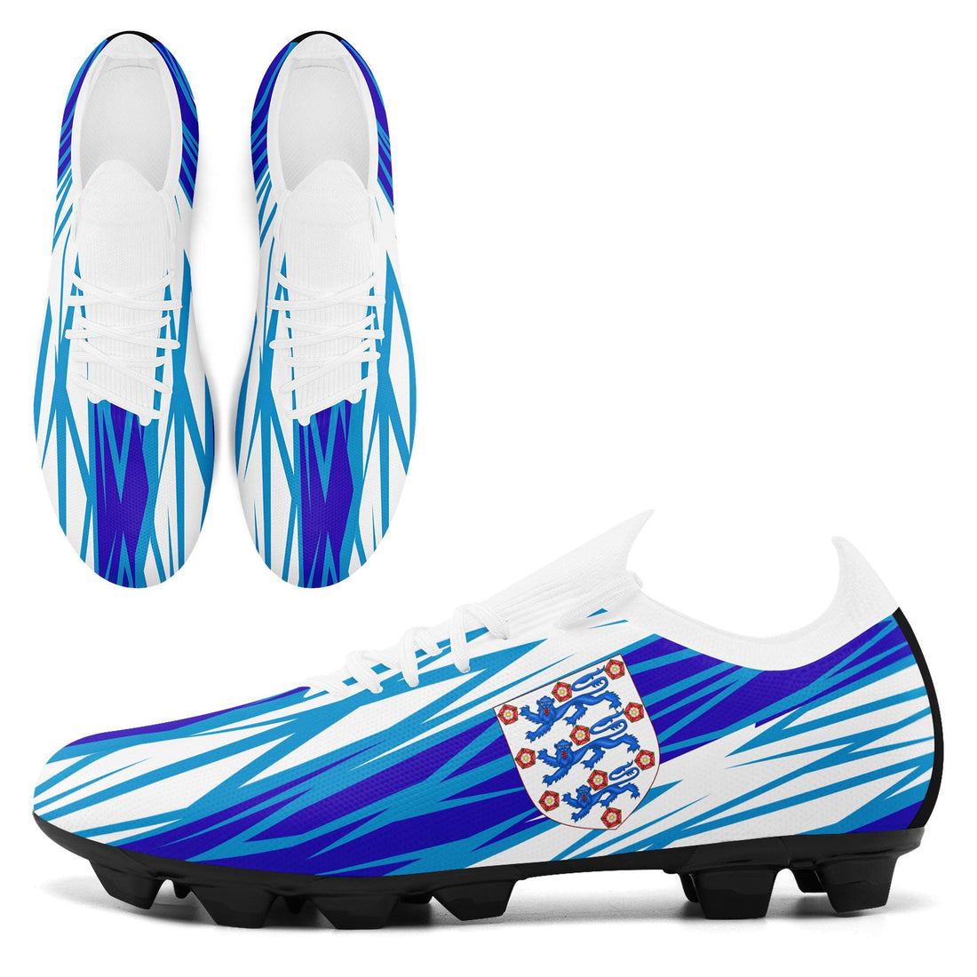 Custom England 2026 World Cup Sneakers DIY Country Flag Running Shoes Lightweight Sport Shoes Gift for Football Fans Personalized Team Name and Logo SC02-F020025-4