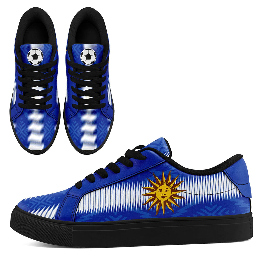 Custom Uruguay 2026 World Cup Sneakers DIY Country Flag Running Shoes Lightweight Sport Shoes Gift for Football Fans Personalized Team Name and Logo FN023-F009096-1