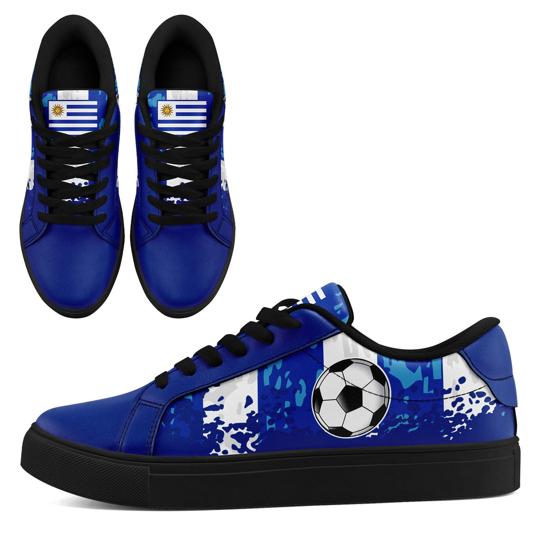Custom Uruguay 2026 World Cup Sneakers DIY Country Flag Running Shoes Lightweight Sport Shoes Gift for Football Fans Personalized Team Name and Logo FN023-F009096-2
