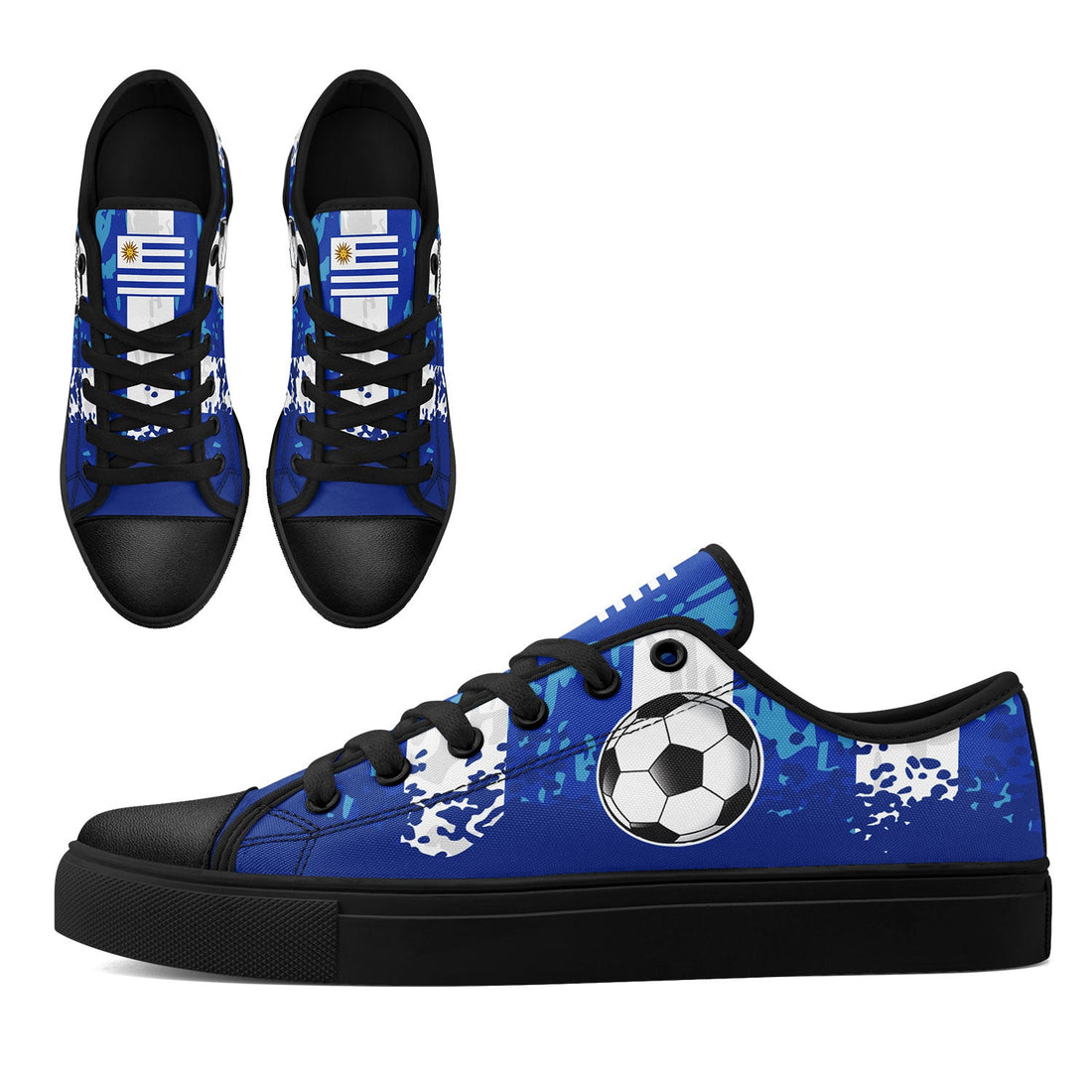 Custom Uruguay 2026 World Cup Sneakers DIY Country Flag Running Shoes Lightweight Sport Shoes Gift for Football Fans Personalized Team Name and Logo FN027-F009107-2