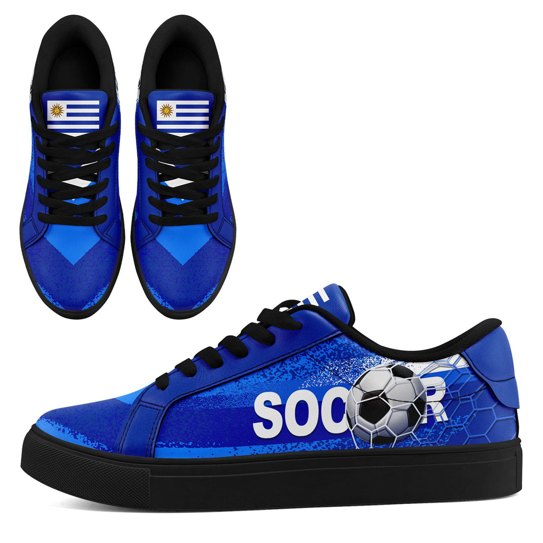 Custom Uruguay 2026 World Cup Sneakers DIY Country Flag Running Shoes Lightweight Sport Shoes Gift for Football Fans Personalized Team Name and Logo FN023-F009096-5