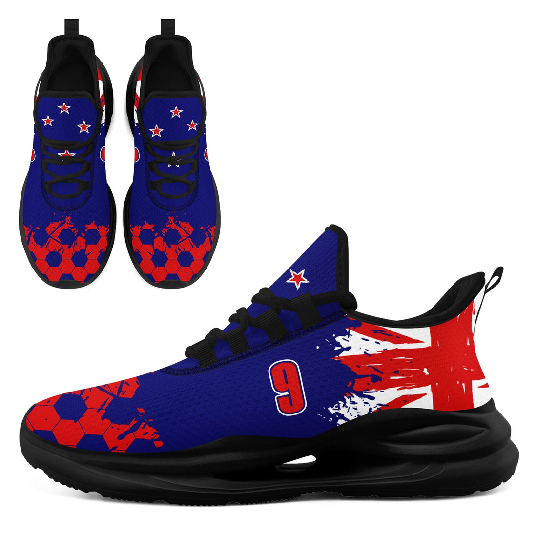Custom 2026 World Cup New Zealand Sneakers DIY Country Flag Running Shoes Lightweight Sport Shoes Gift for Football Fans Personalized Team Name and Logo FN079-F027081-6