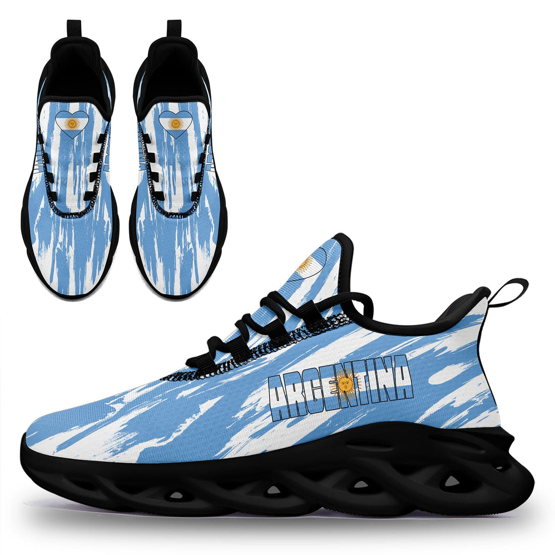 Custom 2026 World Cup Argentina Sneakers DIY Country Flag Running Shoes Lightweight Sport Shoes Gift for Football Fans Personalized Team Name and Logo FN027-F027044-5