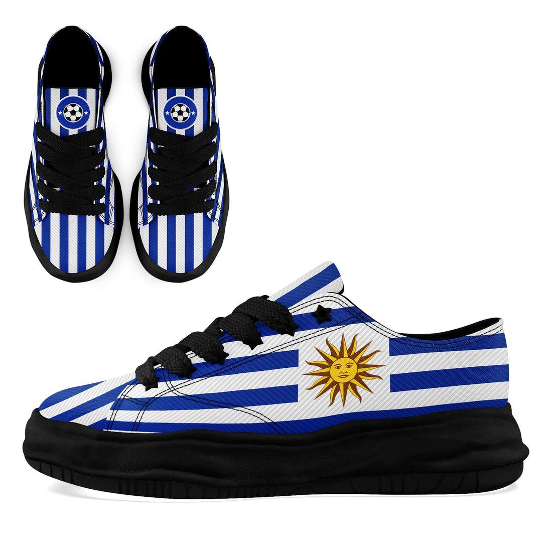 Custom Uruguay 2026 World Cup Sneakers DIY Country Flag Running Shoes Lightweight Sport Shoes Gift for Football Fans Personalized Team Name and Logo FN038-F009112-4