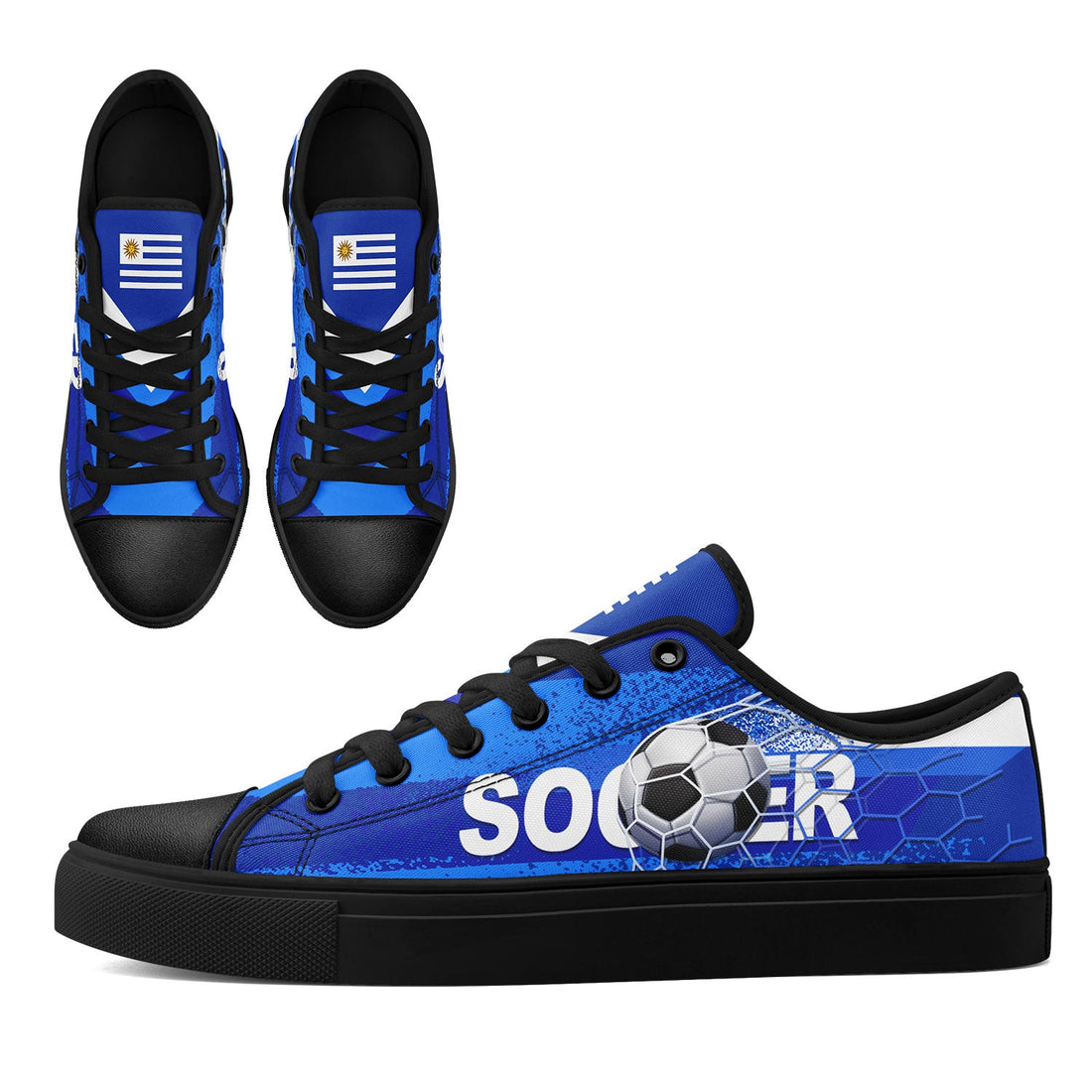 Custom Uruguay 2026 World Cup Sneakers DIY Country Flag Running Shoes Lightweight Sport Shoes Gift for Football Fans Personalized Team Name and Logo FN027-F009107-5