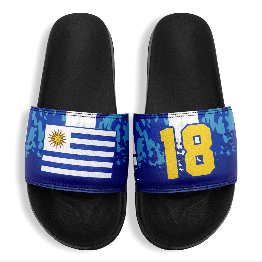 Custom Uruguay 2026 World Cup Sneakers DIY Country Flag Running Shoes Lightweight Sport Shoes Gift for Football Fans Personalized Team Name and Logo FN056-F009113-2