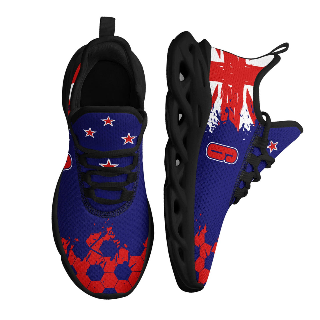 Custom 2026 World Cup New Zealand Sneakers DIY Country Flag Running Shoes Lightweight Sport Shoes Gift for Football Fans Personalized Team Name and Logo FN003-F027079-5