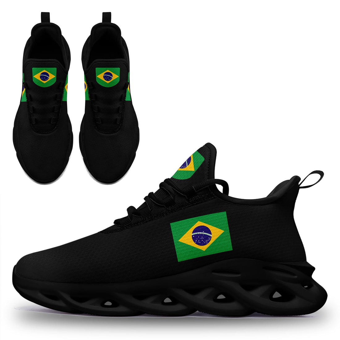 Custom 2026 World Cup Brazil Sneakers DIY Country Flag Running Shoes Lightweight Sport Shoes Gift for Football Fans Personalized Team Name and Logo FN003-F027045-3