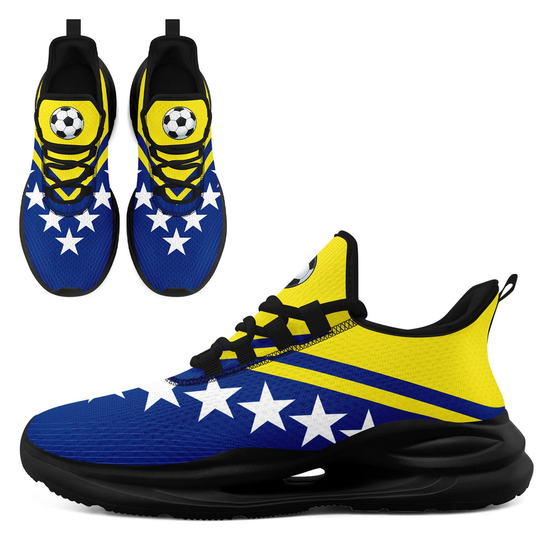 Custom Curaçao 2026 World Cup Sneakers DIY Country Flag Running Shoes Lightweight Sport Shoes Gift for Football Fans Personalized Team Name and Logo FN079-F009087-5