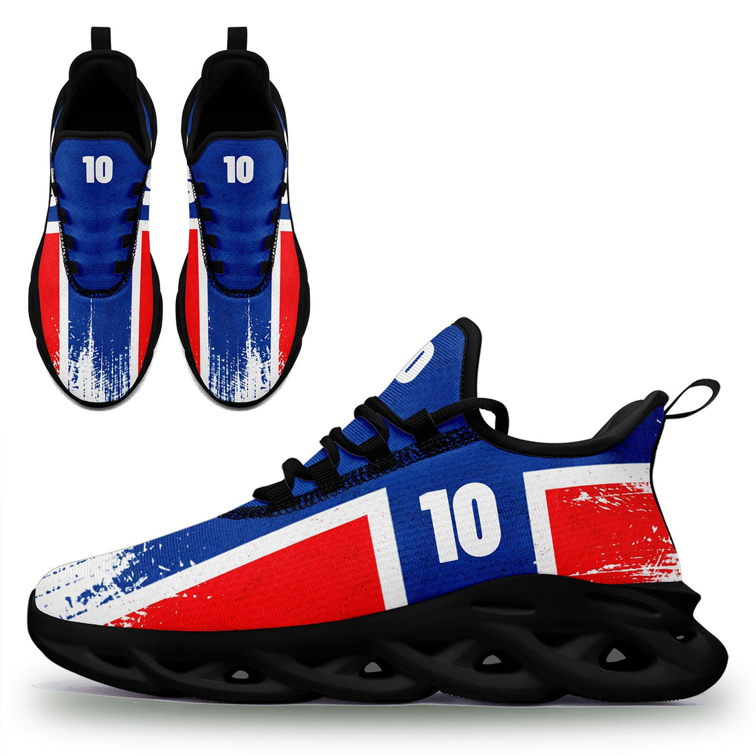 Custom 2026 World Cup Norway Sneakers DIY Country Flag Running Shoes Lightweight Sport Shoes Gift for Football Fans Personalized Team Name and Logo FN003-F027078-7