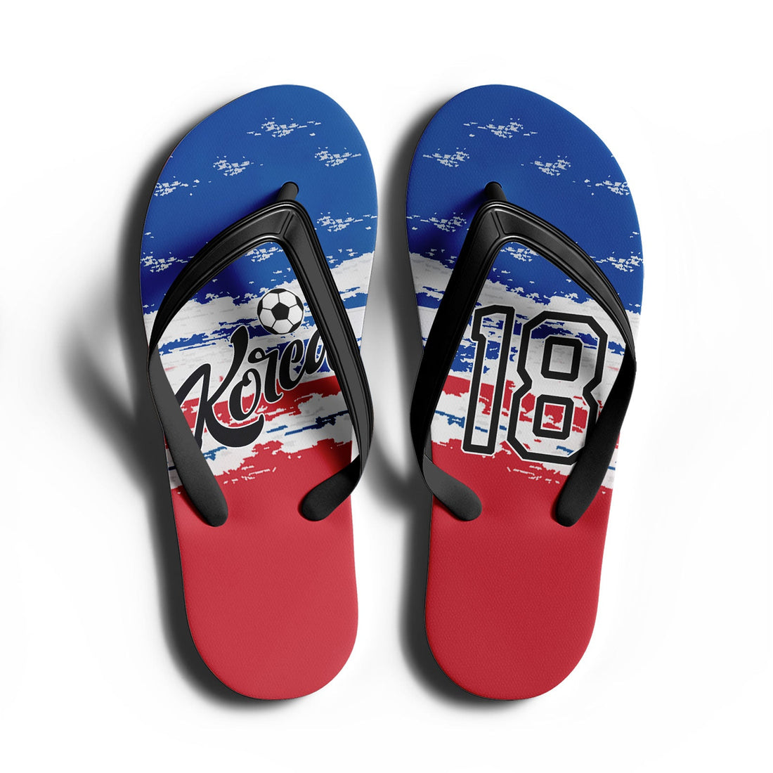 Custom South Korea 2026 World Cup Sneakers DIY Country Flag Running Shoes Lightweight Sport Shoes Gift for Football Fans Personalized Team Name and Logo FN058-F009109-2