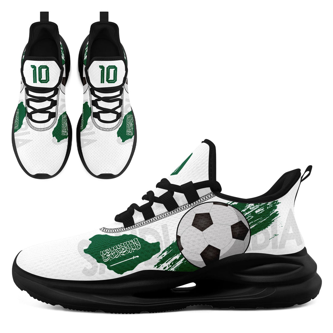 Custom Saudi Arabia 2026 World Cup Sneakers DIY Country Flag Running Shoes Lightweight Sport Shoes Gift for Football Fans Personalized Team Name and Logo FN079-F009093-5