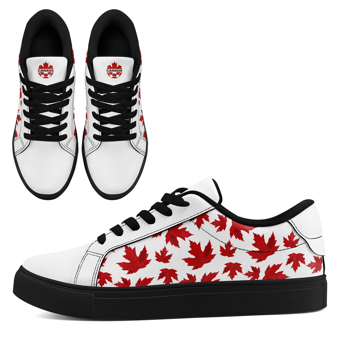 Custom Canada 2026 World Cup Sneakers DIY Country Flag Running Shoes Lightweight Sport Shoes Gift for Football Fans Personalized Team Name and Logo FN023-F020031-3