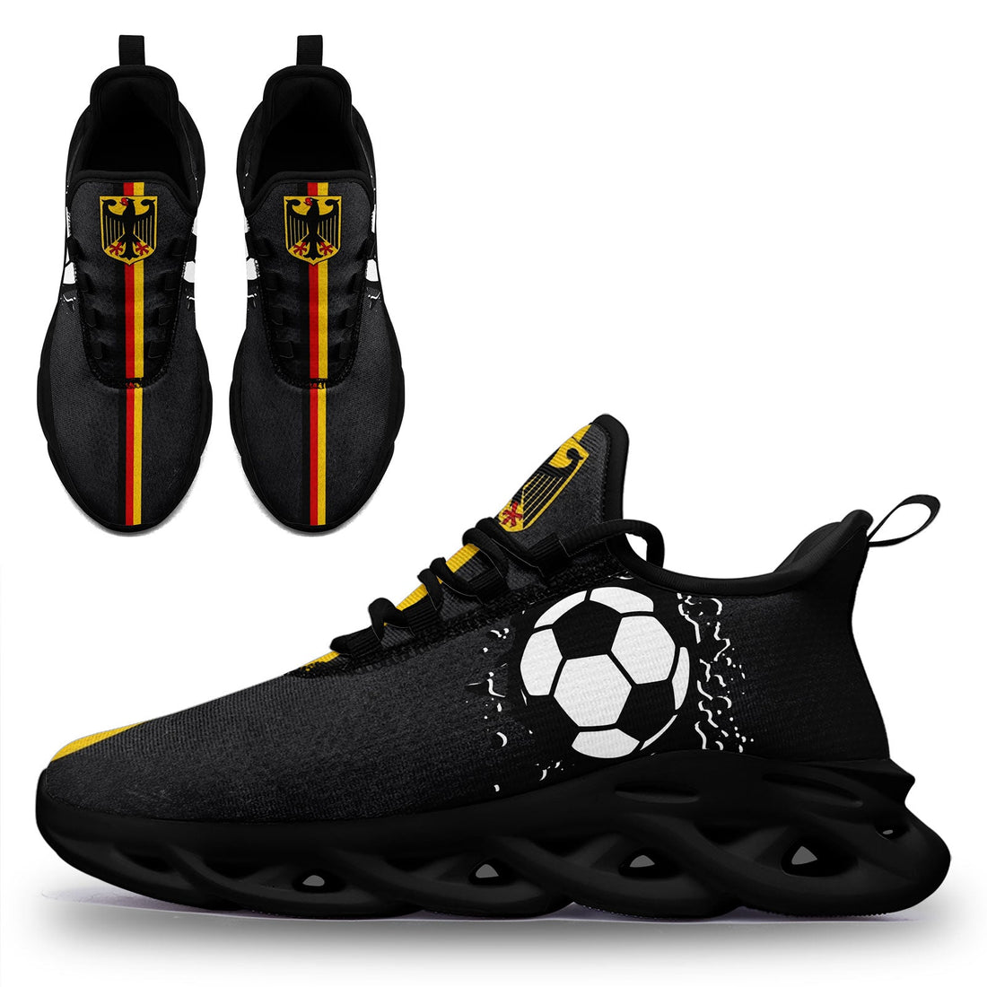 Custom Germany 2026 World Cup Sneakers DIY Country Flag Running Shoes Lightweight Sport Shoes Gift for Football Fans Personalized Team Name and Logo FN003-F025035-1